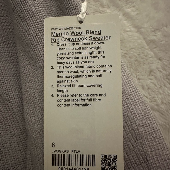 lululemon athletica Light Purple Cowl Neck Sweater - Picture 3 of 4